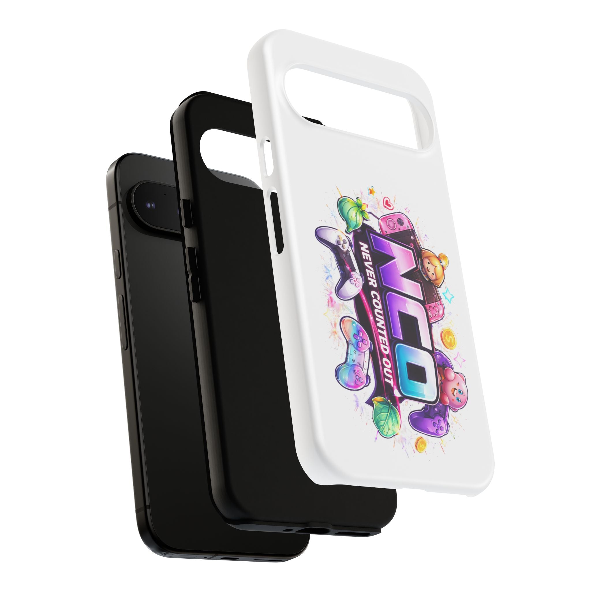 Phone Case — "NCO Never Counted Out" Colorful Gaming Logo Protective Case