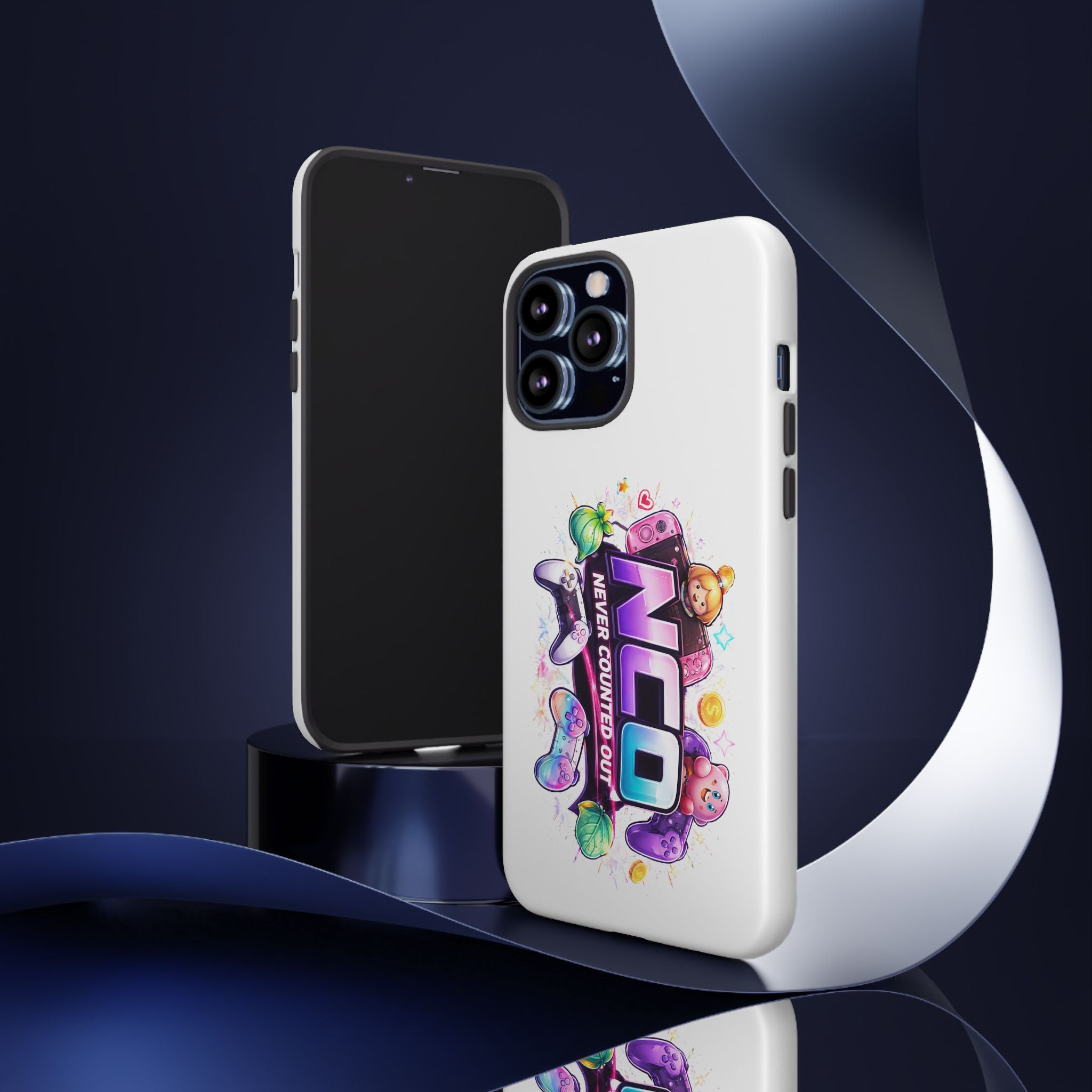 Phone Case — "NCO Never Counted Out" Colorful Gaming Logo Protective Case