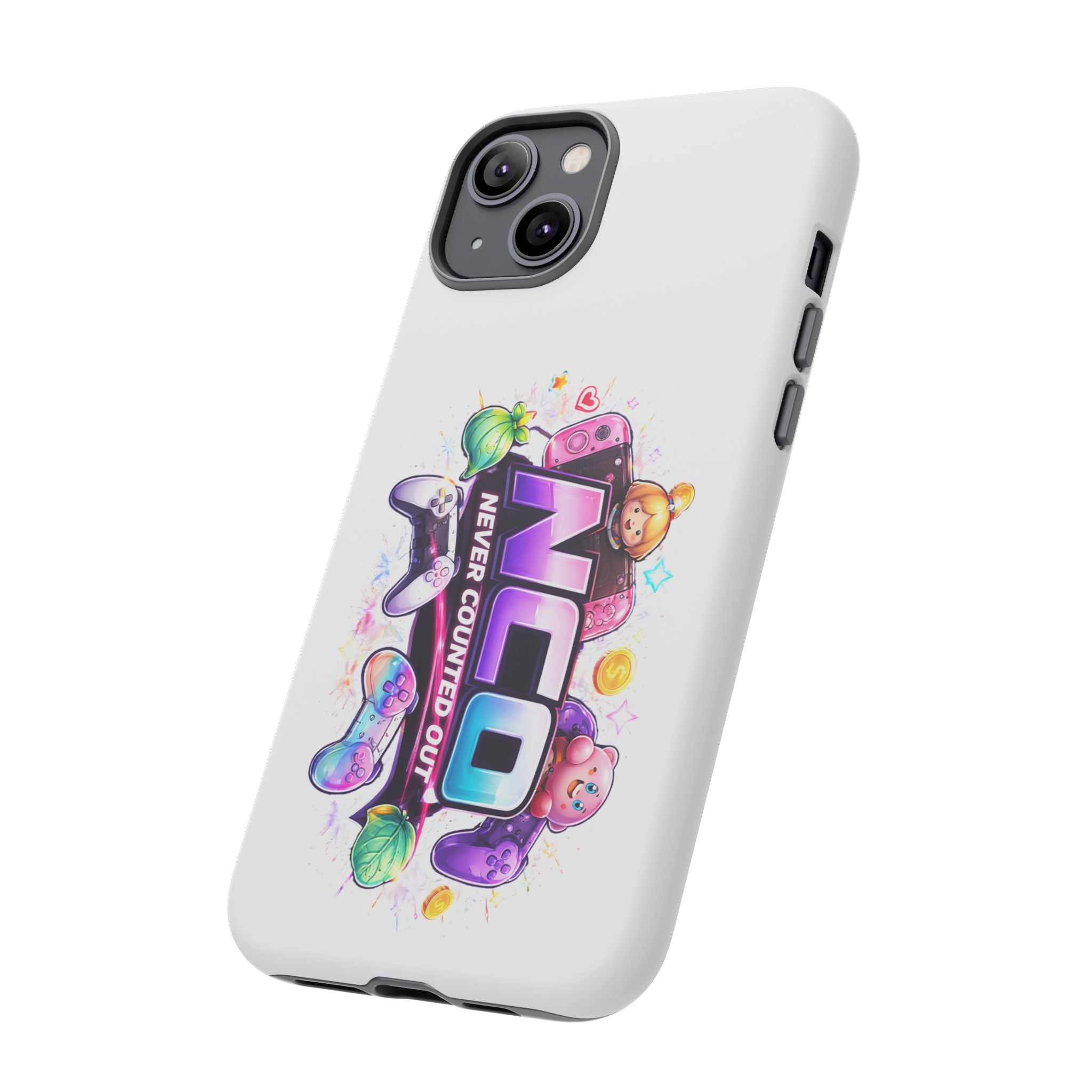 Phone Case — "NCO Never Counted Out" Colorful Gaming Logo Protective Case
