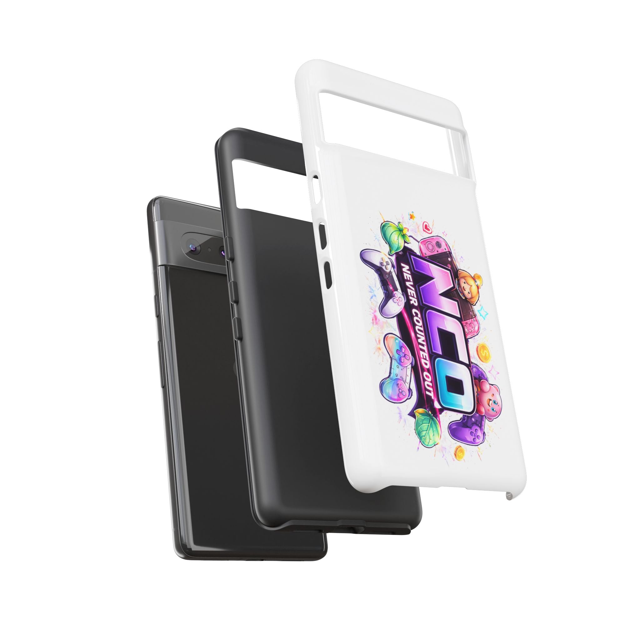 Phone Case — "NCO Never Counted Out" Colorful Gaming Logo Protective Case
