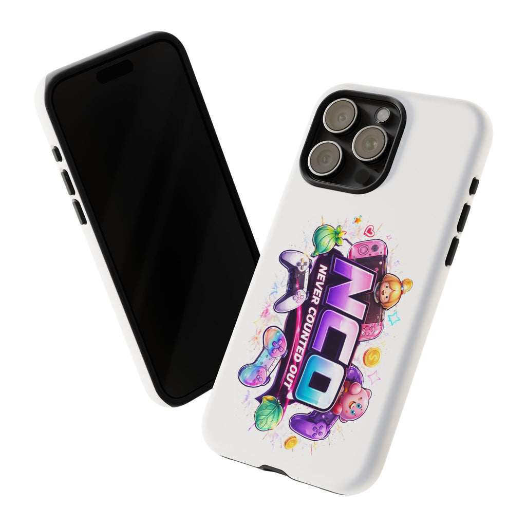 Phone Case — "NCO Never Counted Out" Colorful Gaming Logo Protective Case