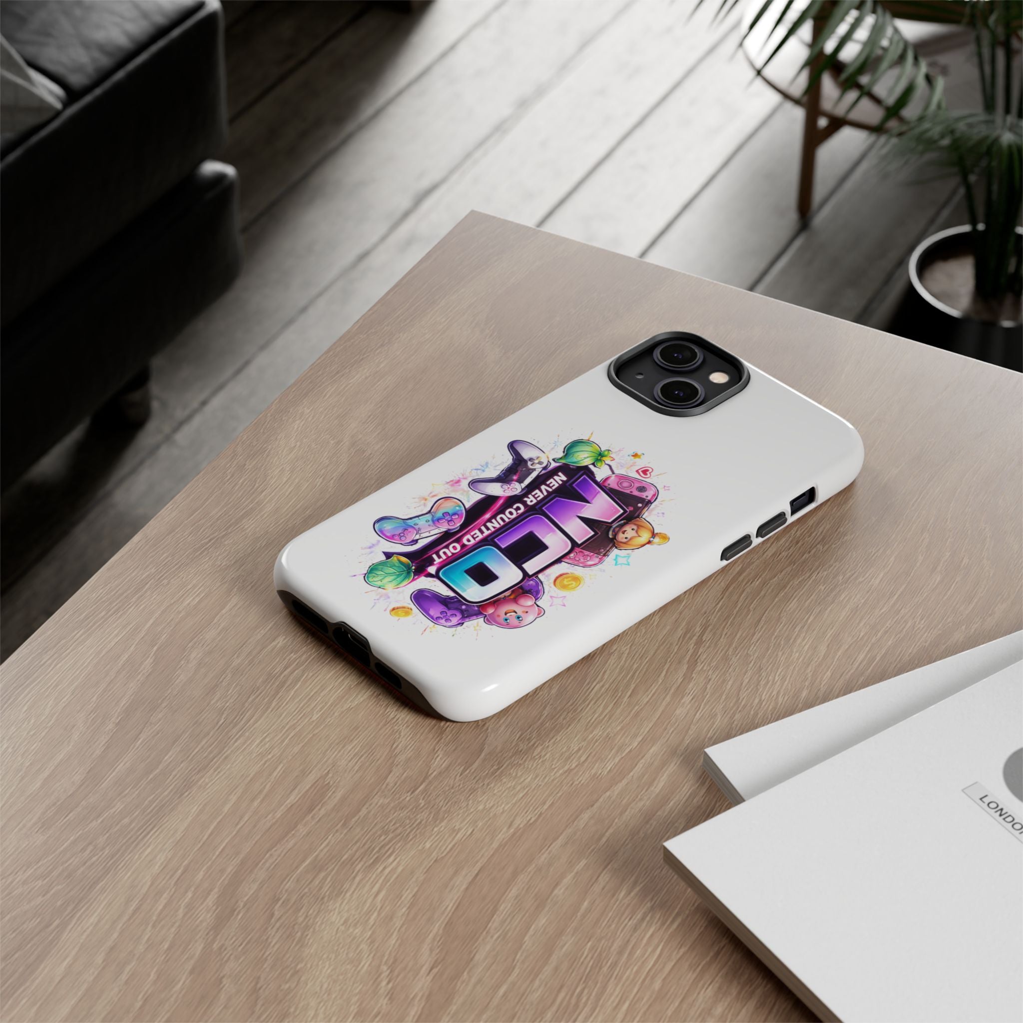 Phone Case — "NCO Never Counted Out" Colorful Gaming Logo Protective Case