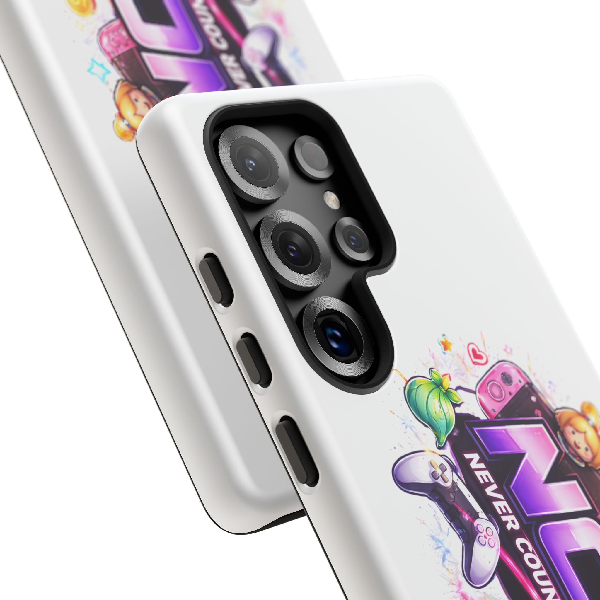 Phone Case — "NCO Never Counted Out" Colorful Gaming Logo Protective Case