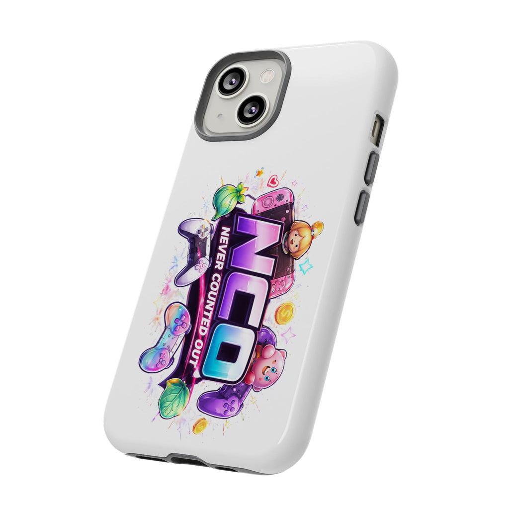 Phone Case — "NCO Never Counted Out" Colorful Gaming Logo Protective Case