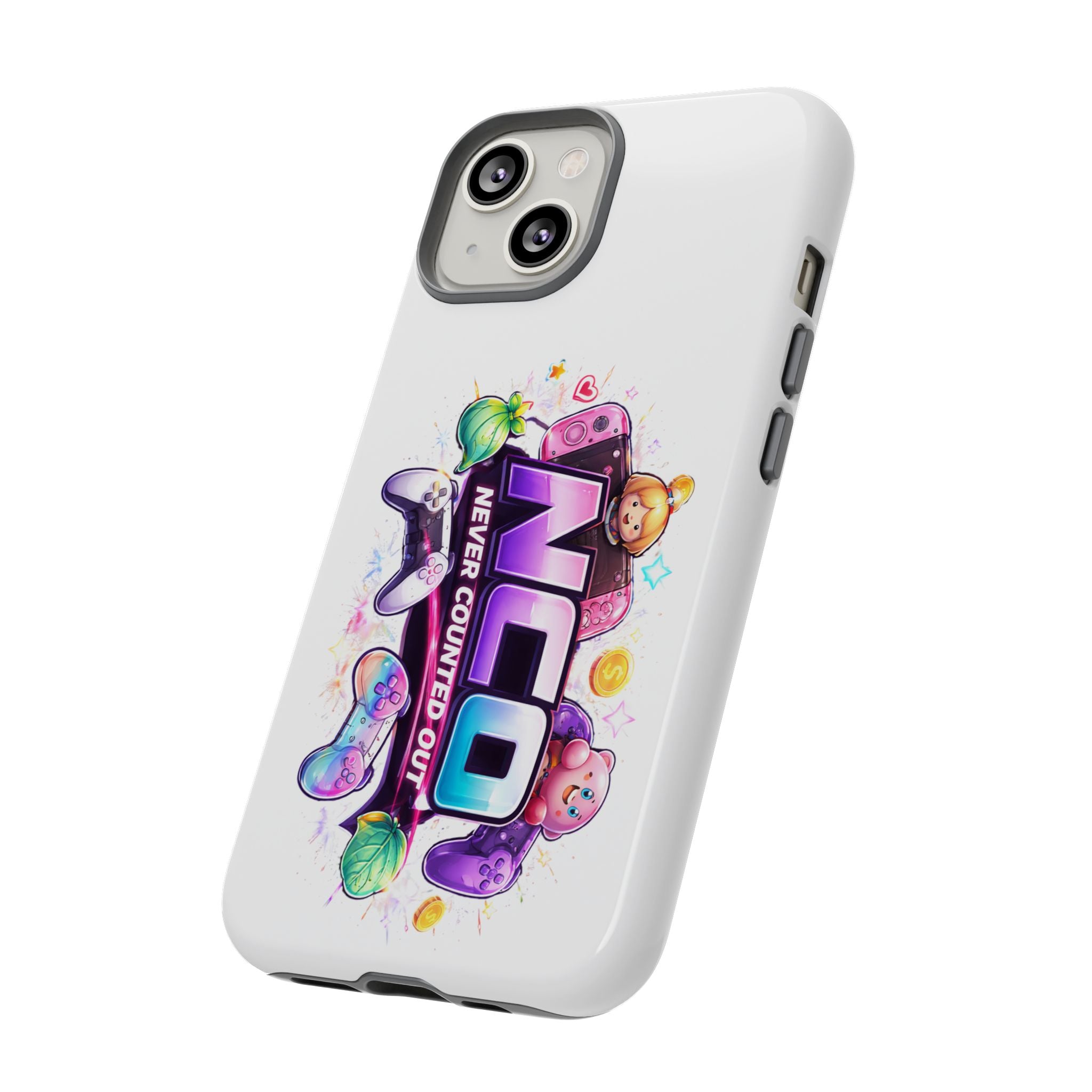 Phone Case — "NCO Never Counted Out" Colorful Gaming Logo Protective Case