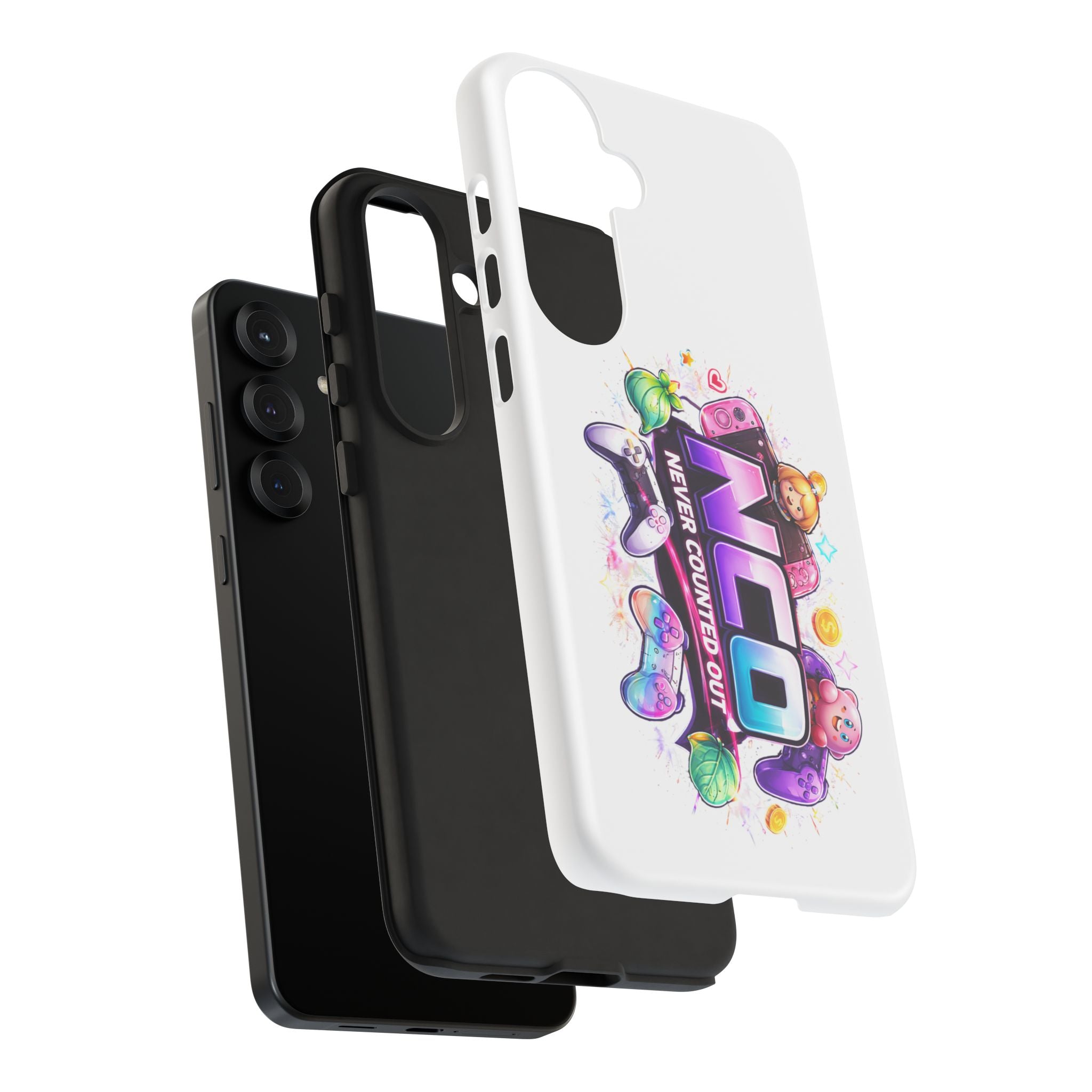 Phone Case — "NCO Never Counted Out" Colorful Gaming Logo Protective Case
