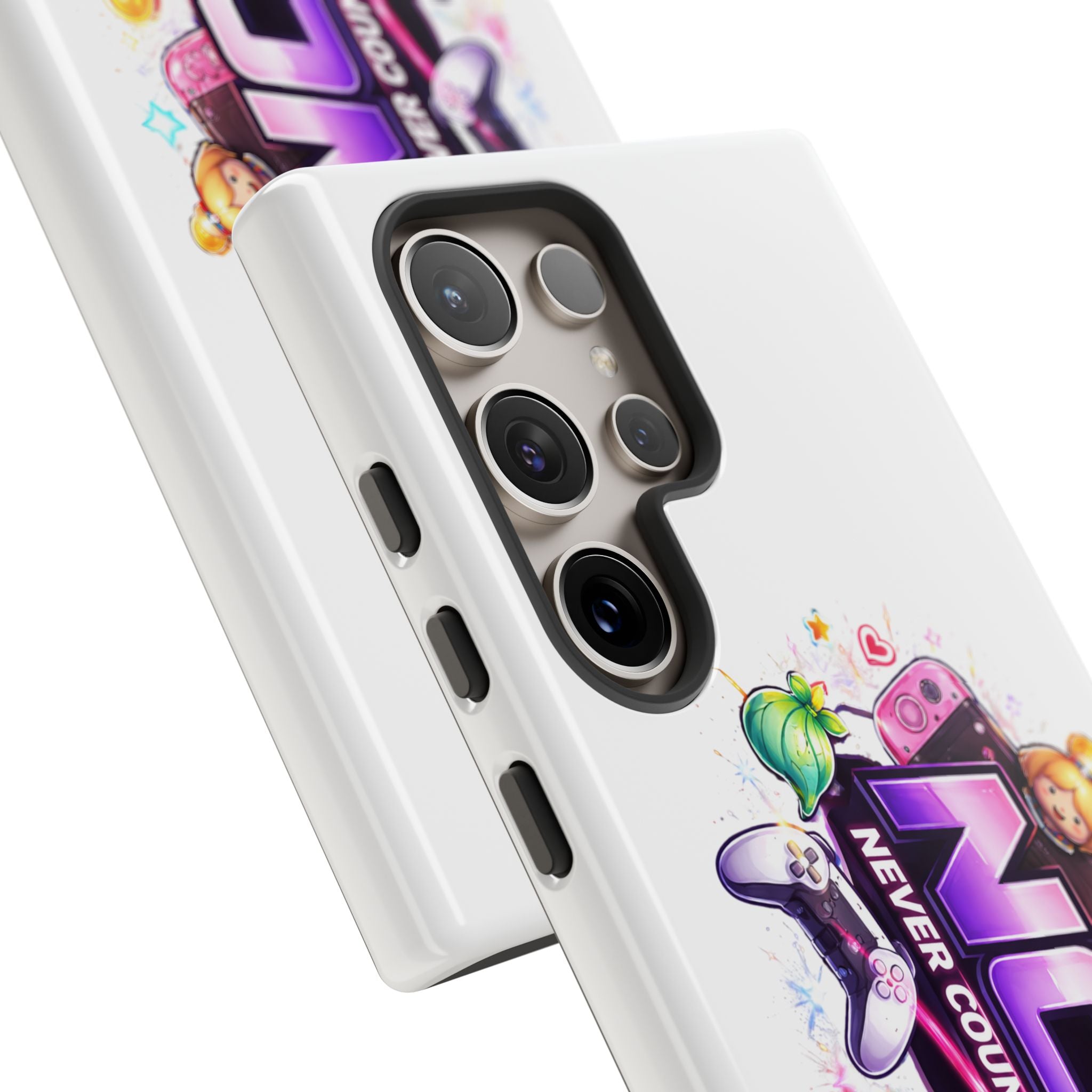 Phone Case — "NCO Never Counted Out" Colorful Gaming Logo Protective Case