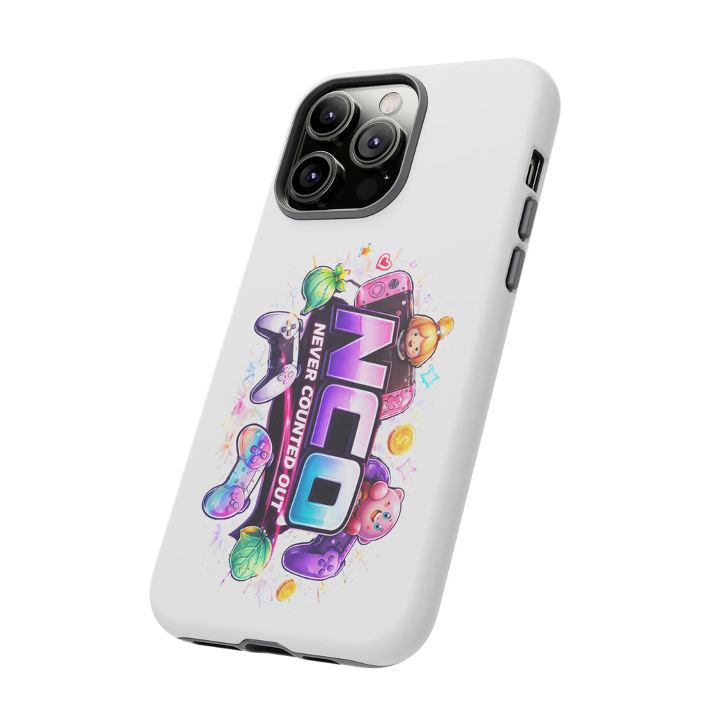 Phone Case — "NCO Never Counted Out" Colorful Gaming Logo Protective Case