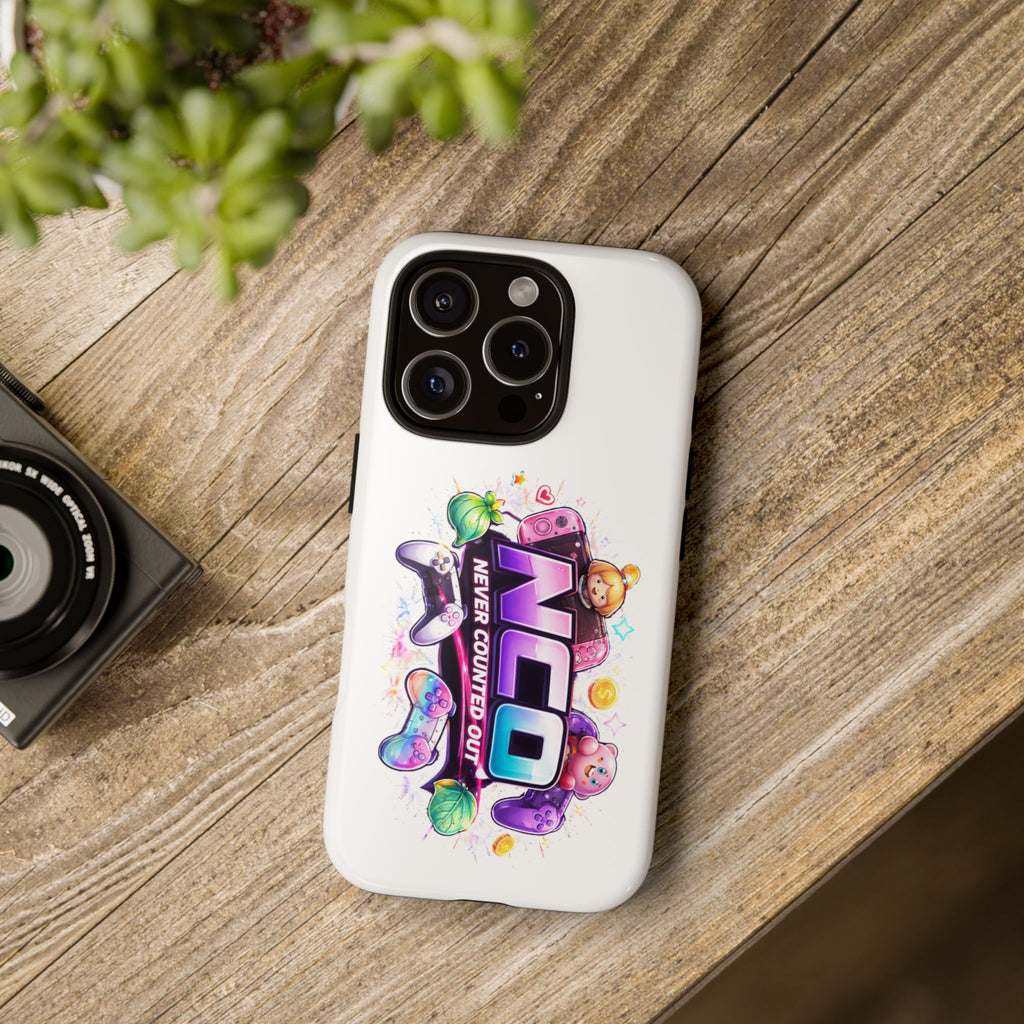 Phone Case — "NCO Never Counted Out" Colorful Gaming Logo Protective Case