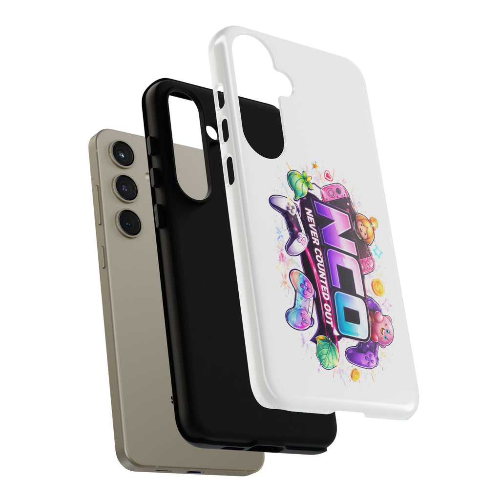 Phone Case — "NCO Never Counted Out" Colorful Gaming Logo Protective Case