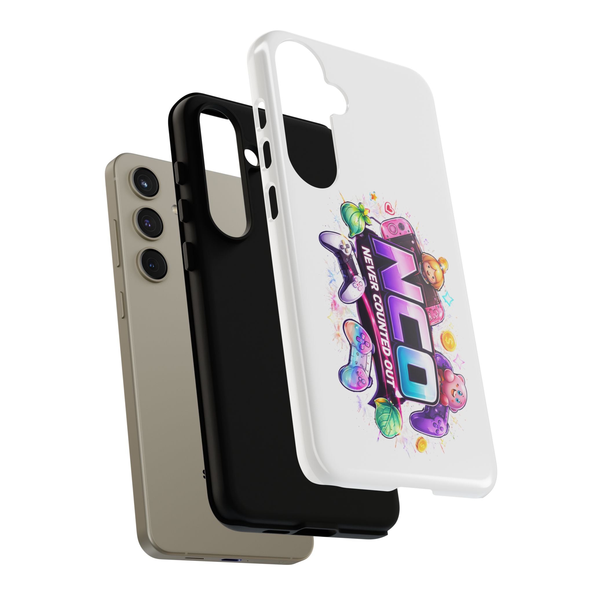 Phone Case — "NCO Never Counted Out" Colorful Gaming Logo Protective Case