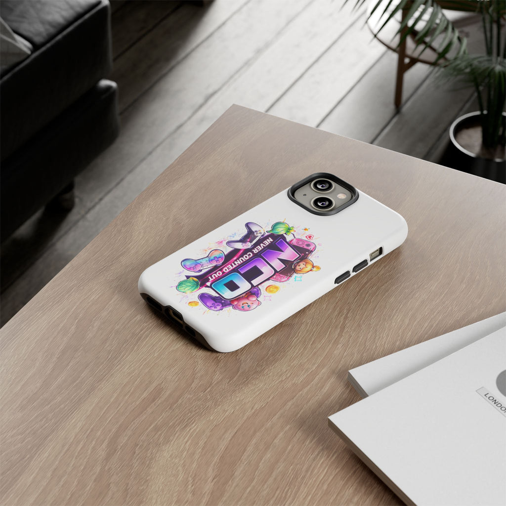Phone Case — "NCO Never Counted Out" Colorful Gaming Logo Protective Case