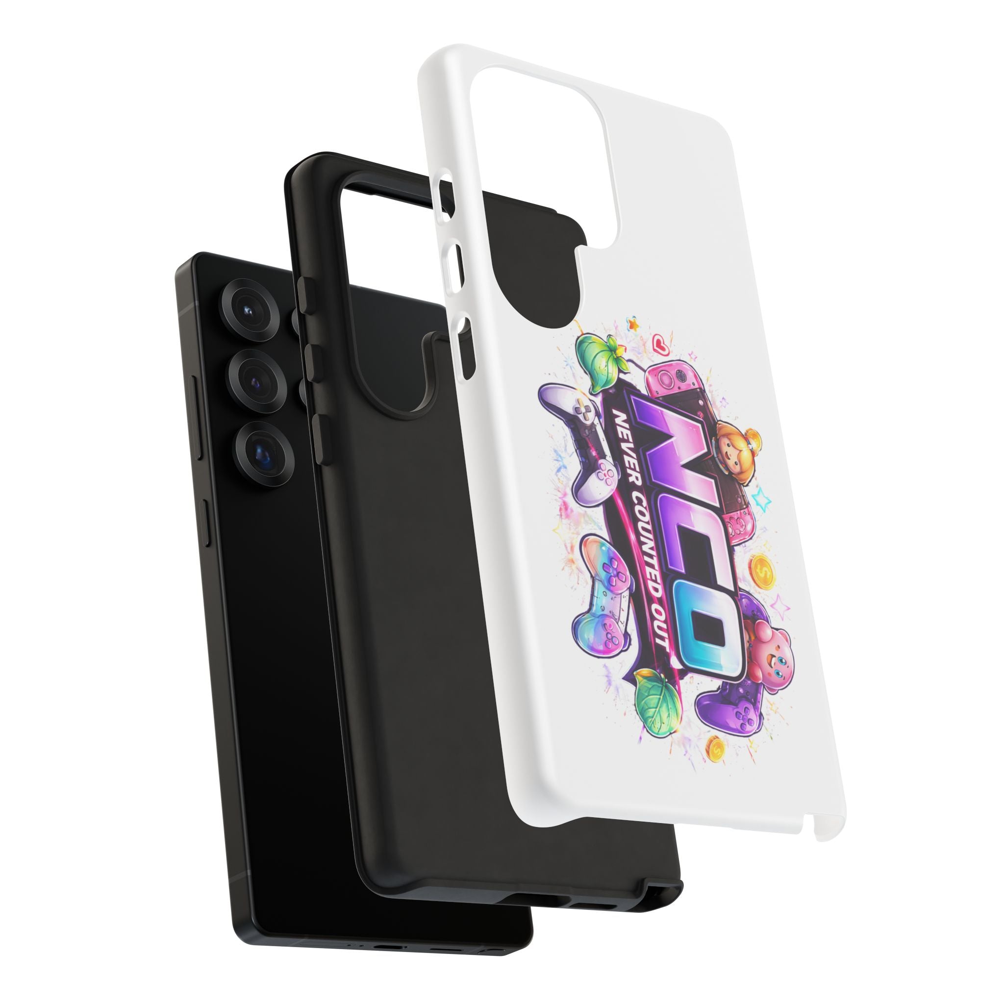 Phone Case — "NCO Never Counted Out" Colorful Gaming Logo Protective Case