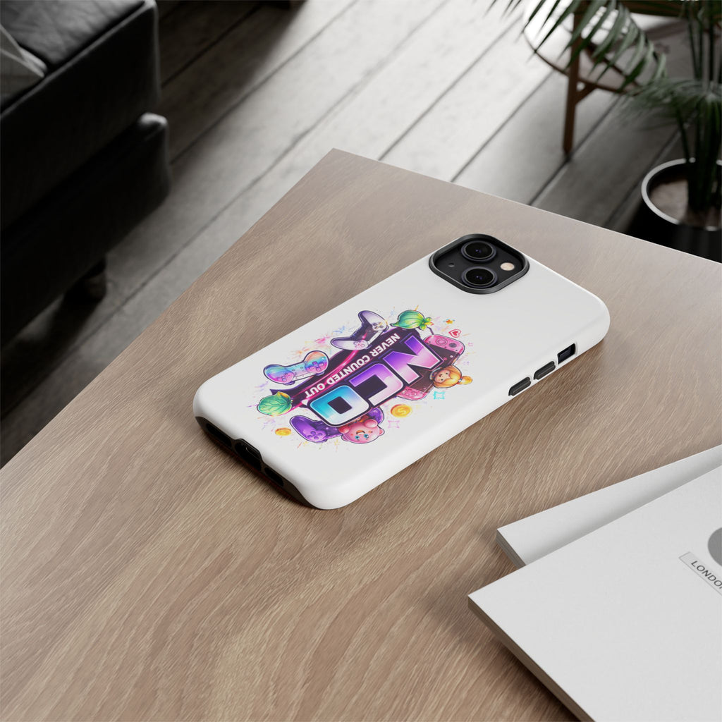 Phone Case — "NCO Never Counted Out" Colorful Gaming Logo Protective Case