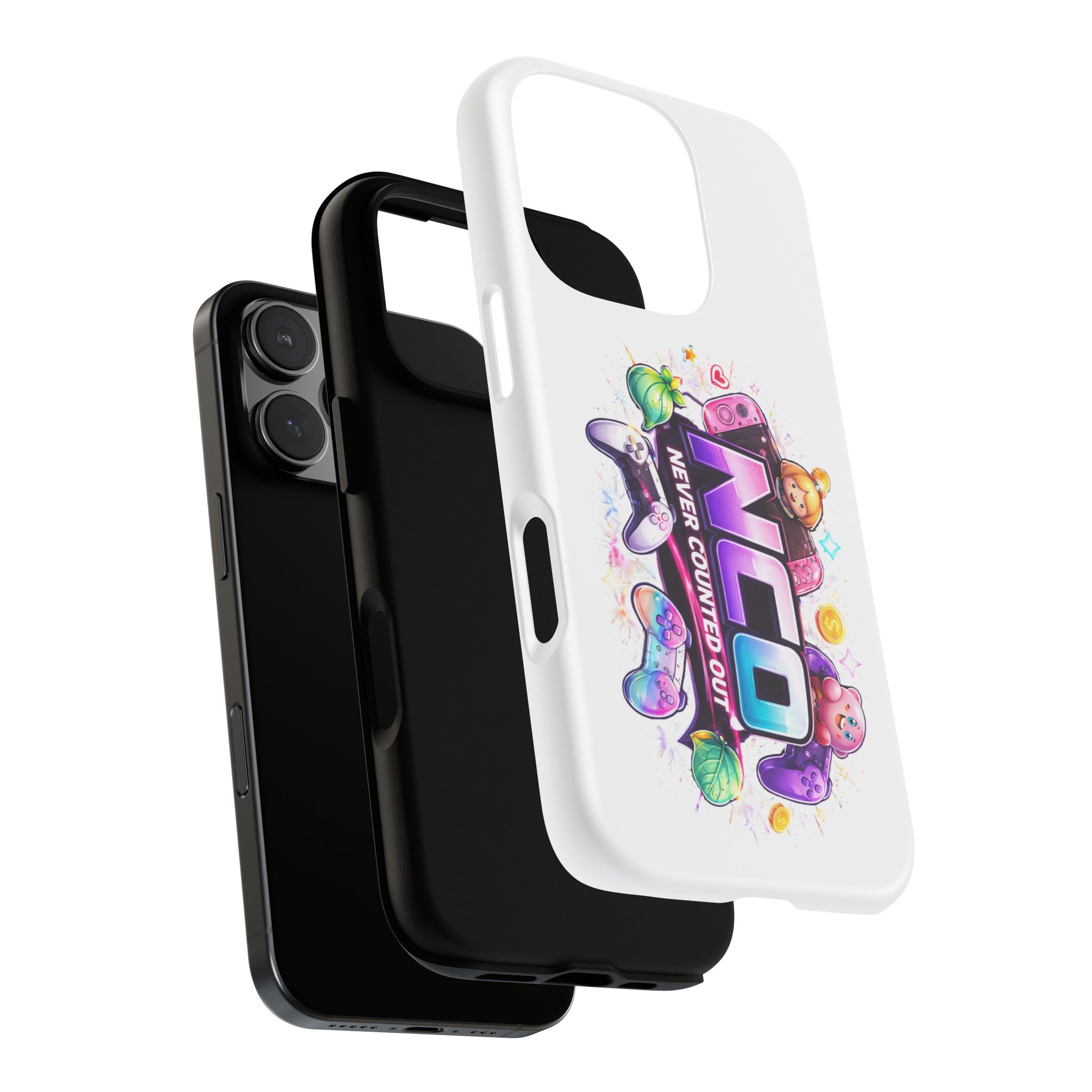 Phone Case — "NCO Never Counted Out" Colorful Gaming Logo Protective Case