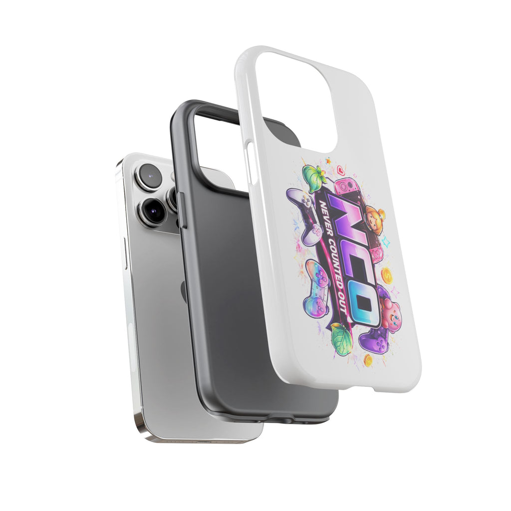 Phone Case — "NCO Never Counted Out" Colorful Gaming Logo Protective Case