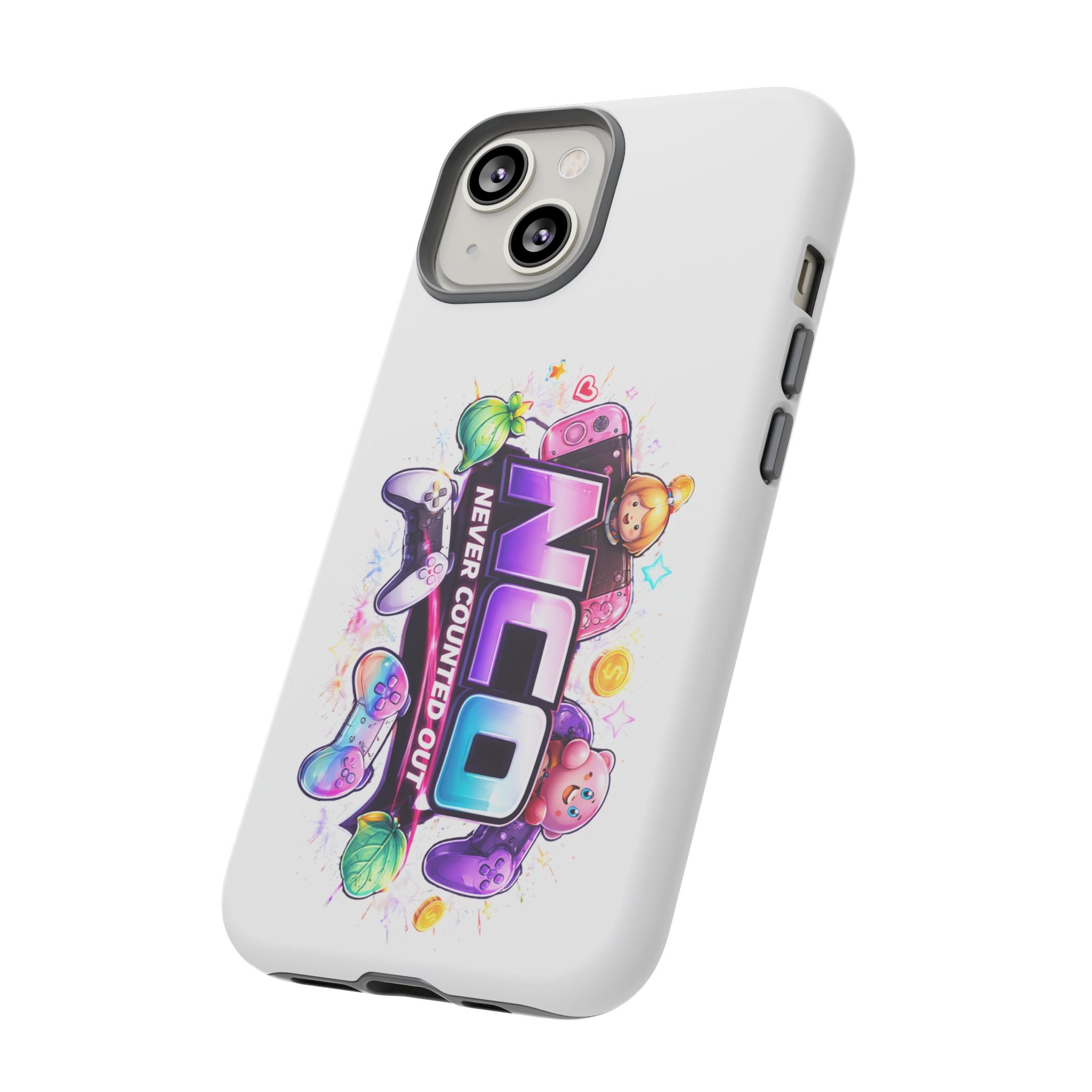 Phone Case — "NCO Never Counted Out" Colorful Gaming Logo Protective Case