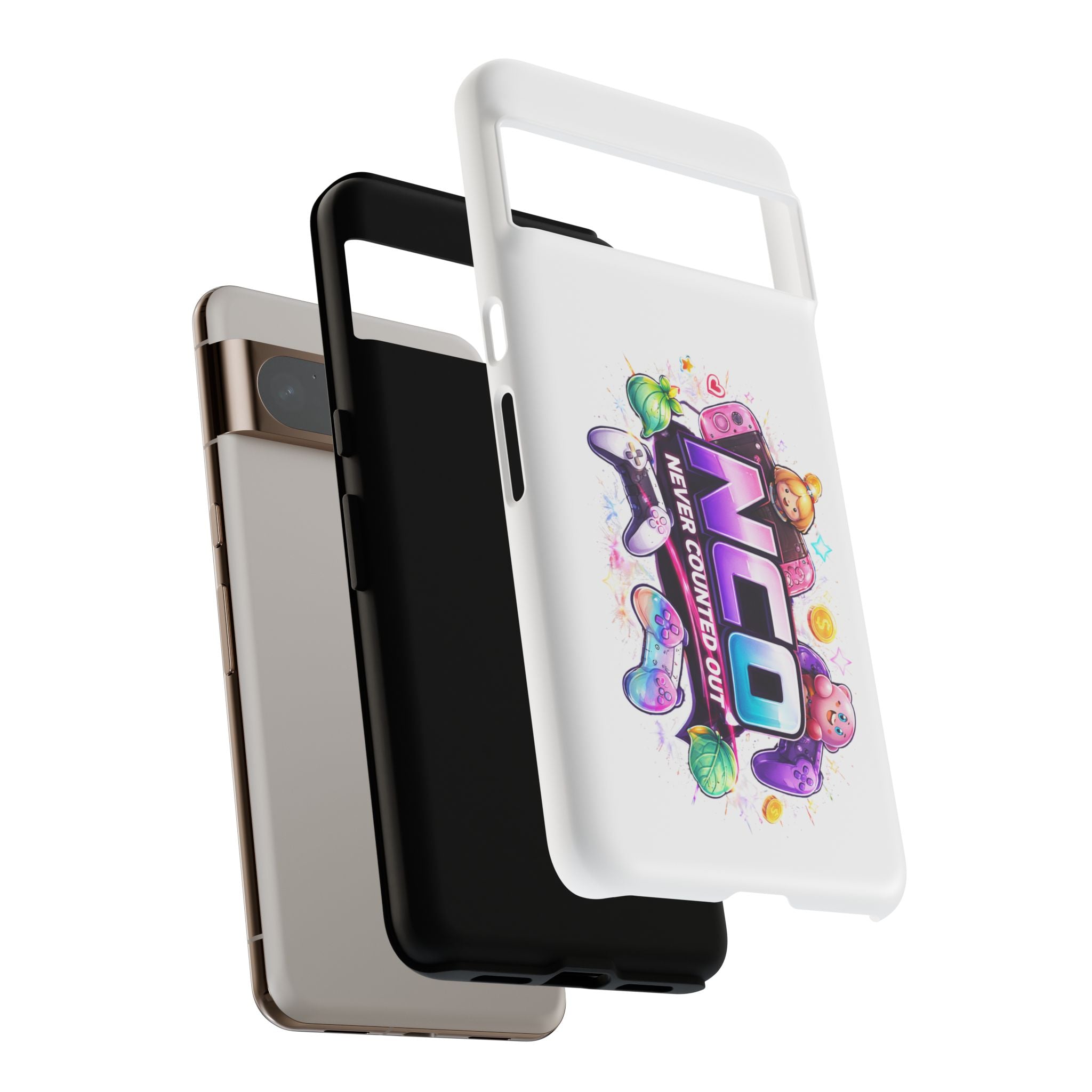 Phone Case — "NCO Never Counted Out" Colorful Gaming Logo Protective Case