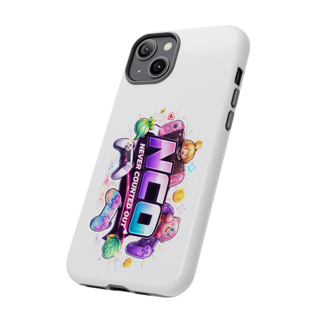 Phone Case — "NCO Never Counted Out" Colorful Gaming Logo Protective Case