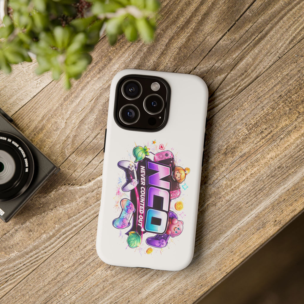 Phone Case — "NCO Never Counted Out" Colorful Gaming Logo Protective Case