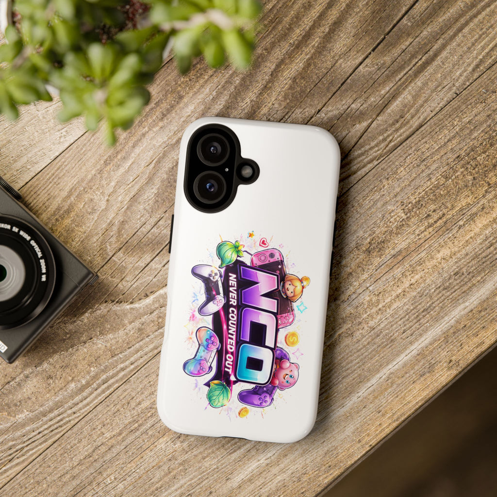 Phone Case — "NCO Never Counted Out" Colorful Gaming Logo Protective Case