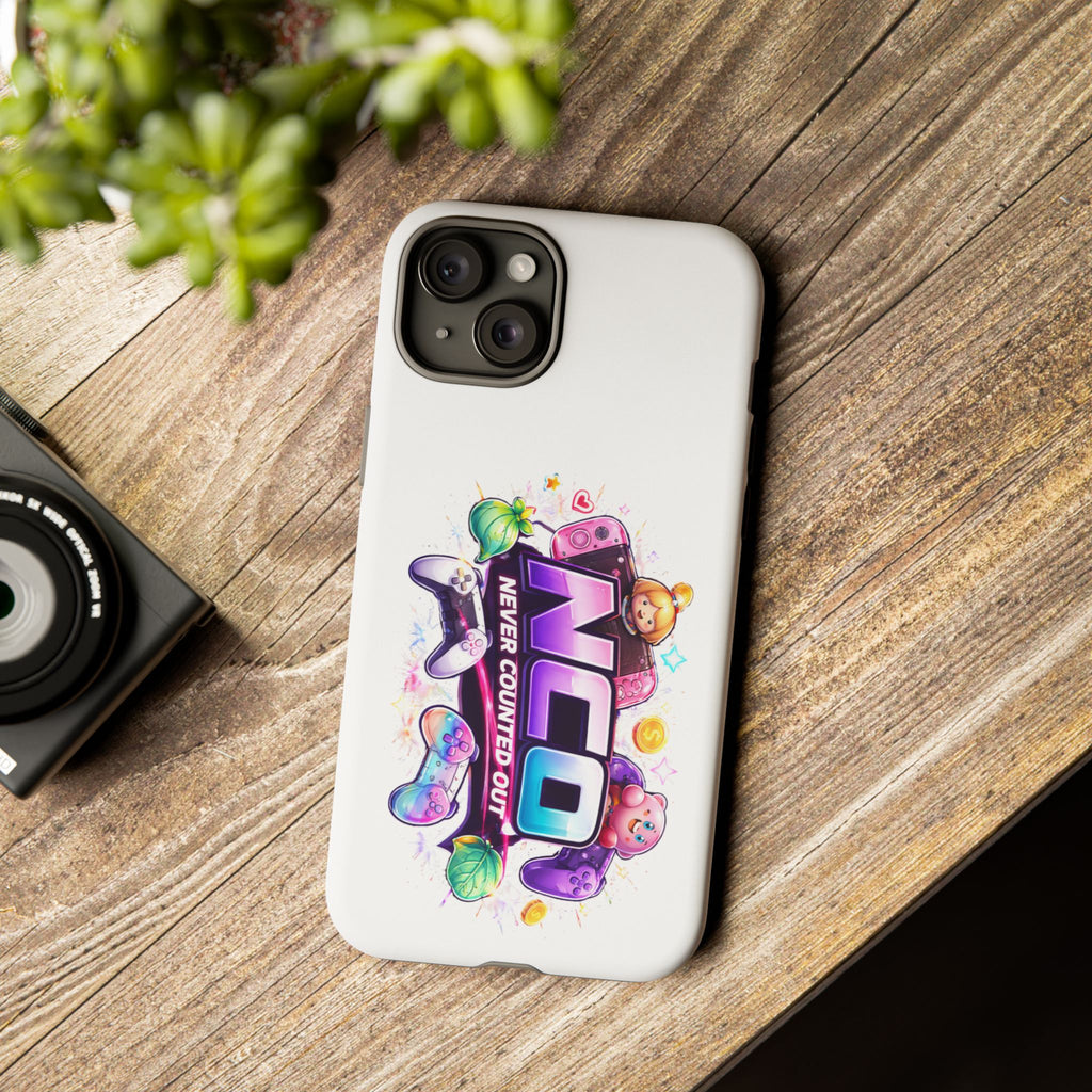 Phone Case — "NCO Never Counted Out" Colorful Gaming Logo Protective Case