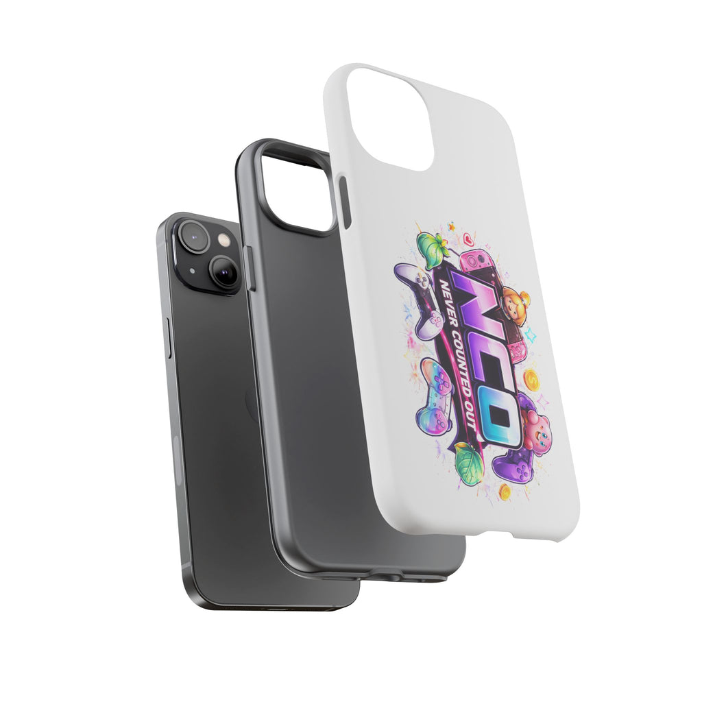 Phone Case — "NCO Never Counted Out" Colorful Gaming Logo Protective Case