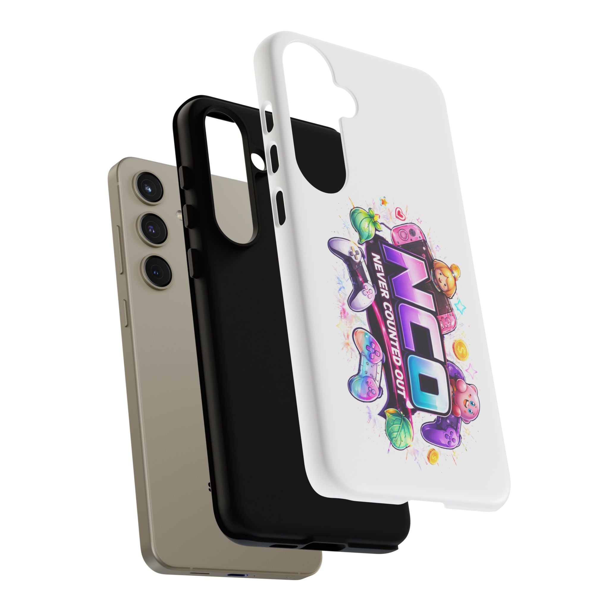 Phone Case — "NCO Never Counted Out" Colorful Gaming Logo Protective Case