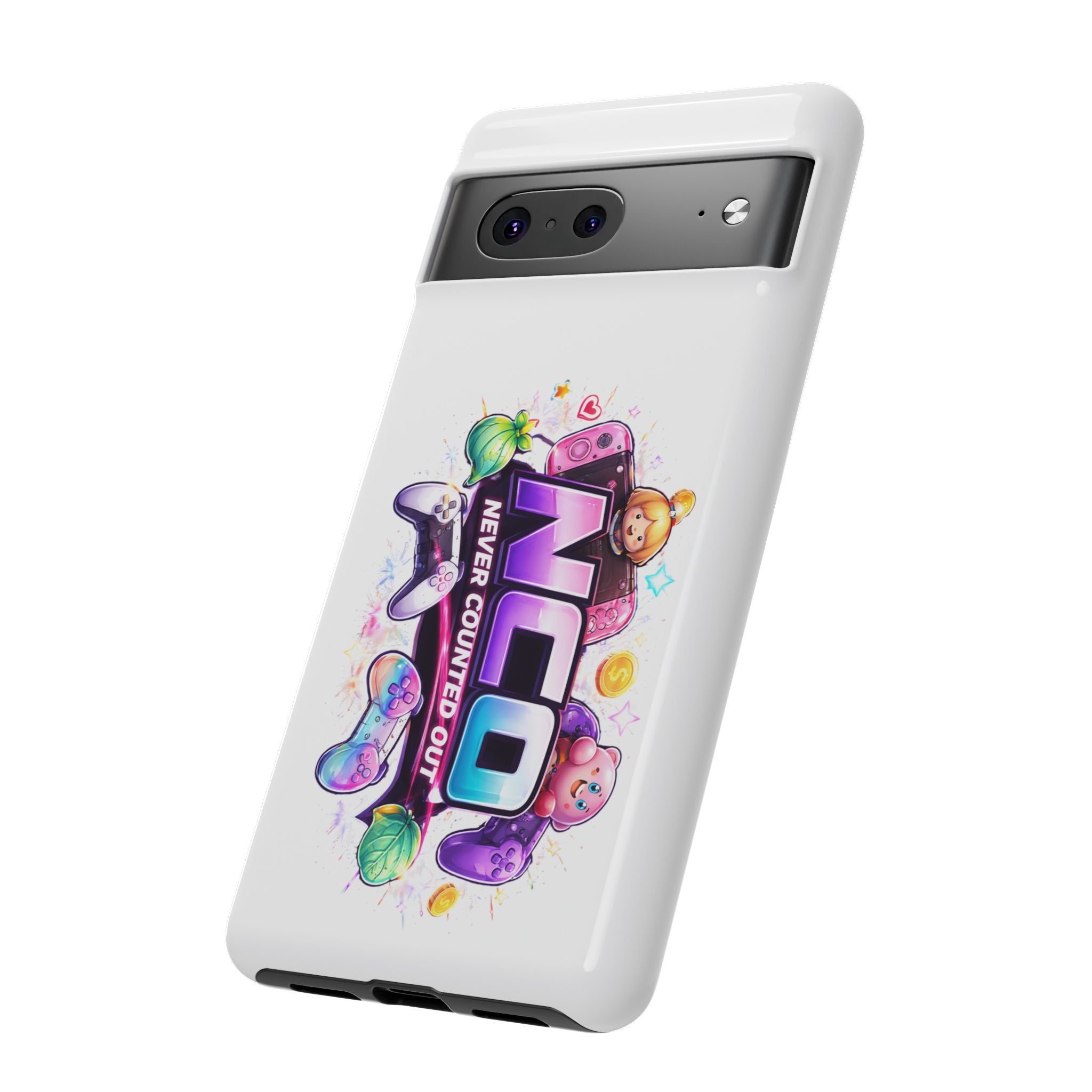 Phone Case — "NCO Never Counted Out" Colorful Gaming Logo Protective Case