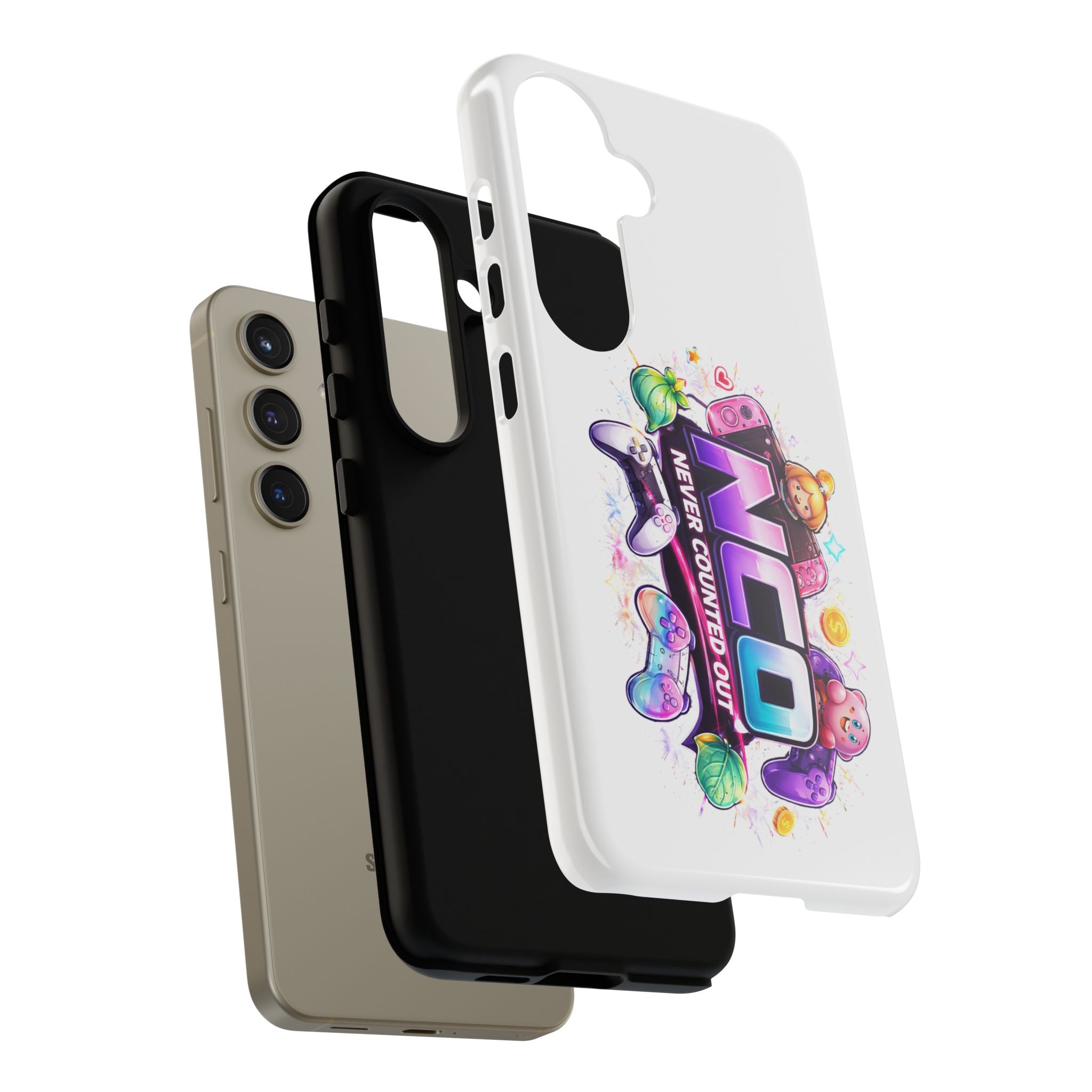Phone Case — "NCO Never Counted Out" Colorful Gaming Logo Protective Case