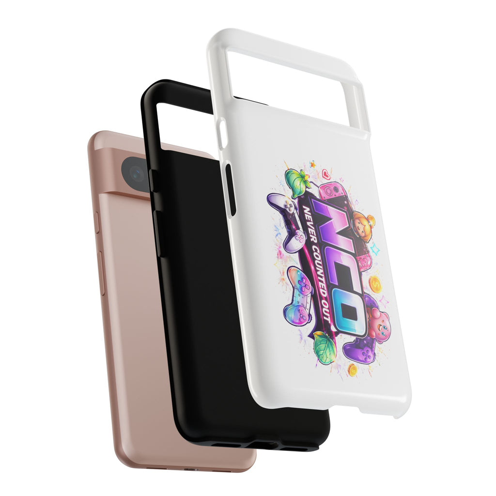 Phone Case — "NCO Never Counted Out" Colorful Gaming Logo Protective Case