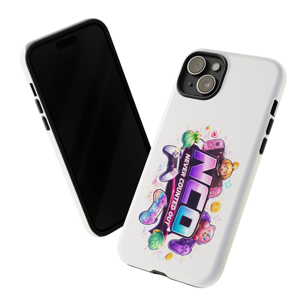 Phone Case — "NCO Never Counted Out" Colorful Gaming Logo Protective Case