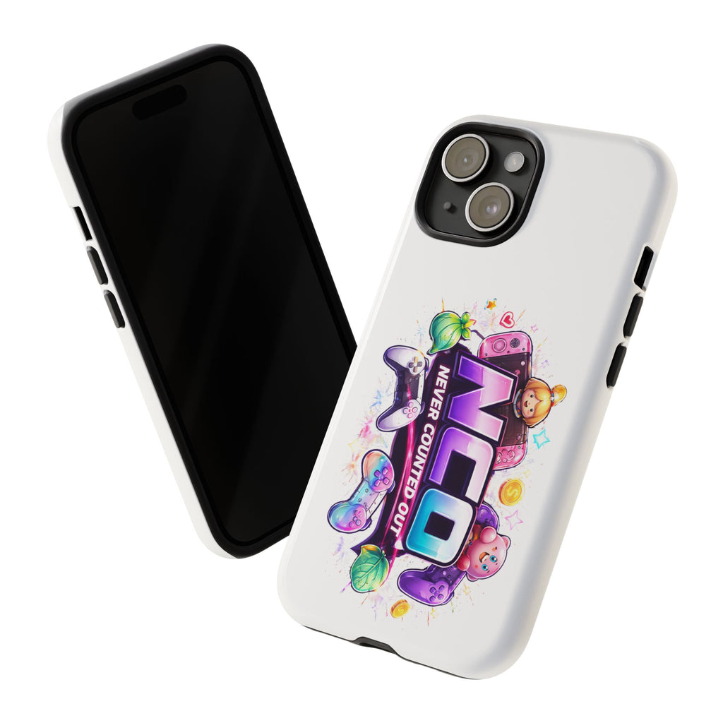 Phone Case — "NCO Never Counted Out" Colorful Gaming Logo Protective Case