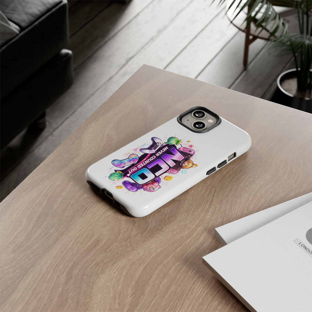 Phone Case — "NCO Never Counted Out" Colorful Gaming Logo Protective Case