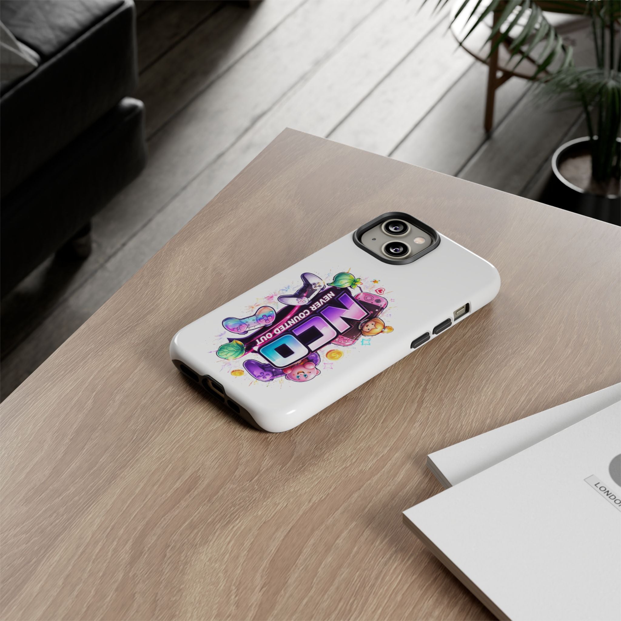 Phone Case — "NCO Never Counted Out" Colorful Gaming Logo Protective Case