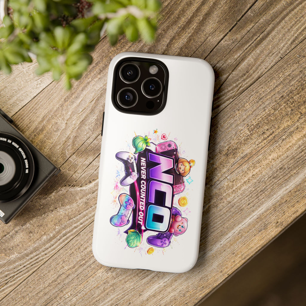 Phone Case — "NCO Never Counted Out" Colorful Gaming Logo Protective Case