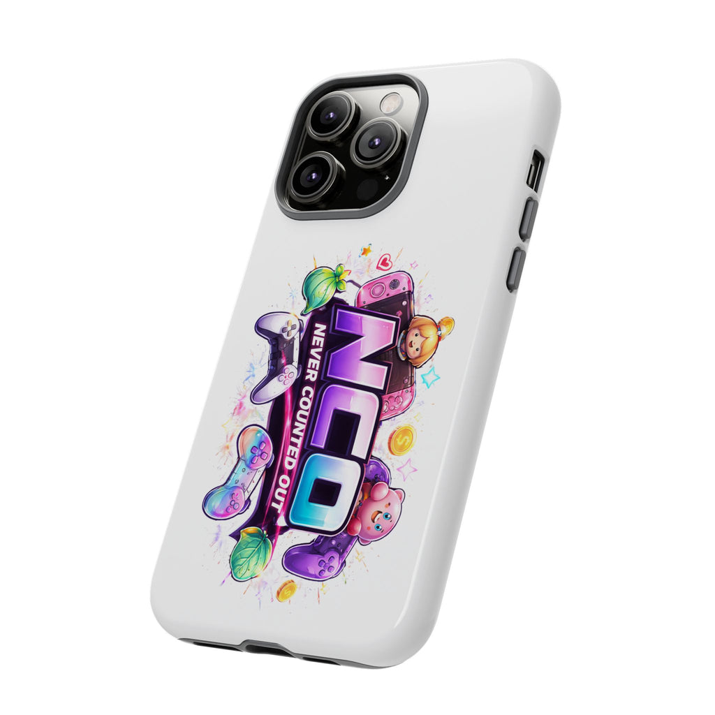 Phone Case — "NCO Never Counted Out" Colorful Gaming Logo Protective Case