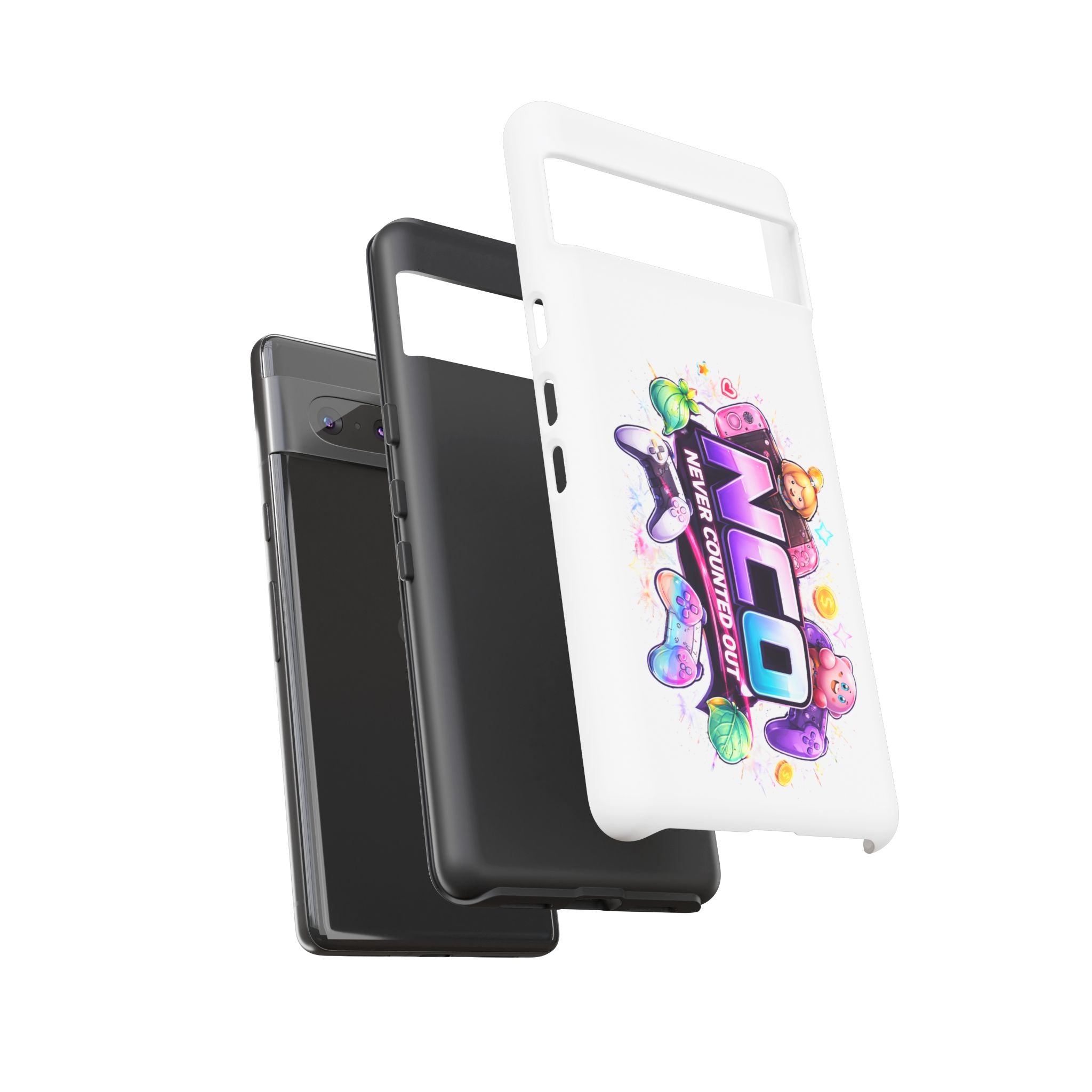 Phone Case — "NCO Never Counted Out" Colorful Gaming Logo Protective Case