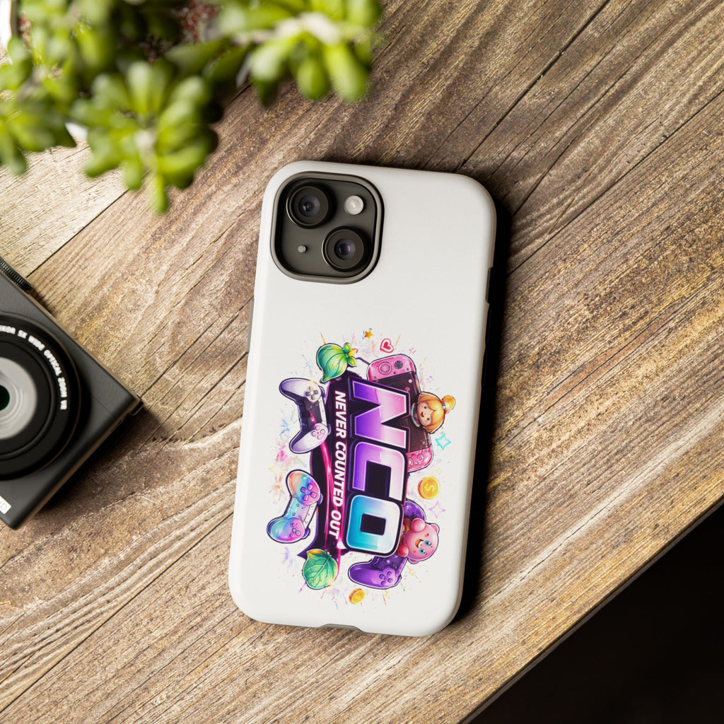 Phone Case — "NCO Never Counted Out" Colorful Gaming Logo Protective Case