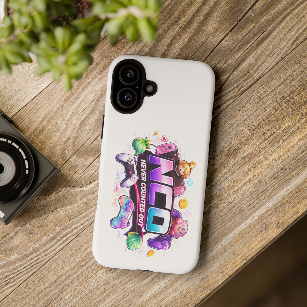 Phone Case — "NCO Never Counted Out" Colorful Gaming Logo Protective Case
